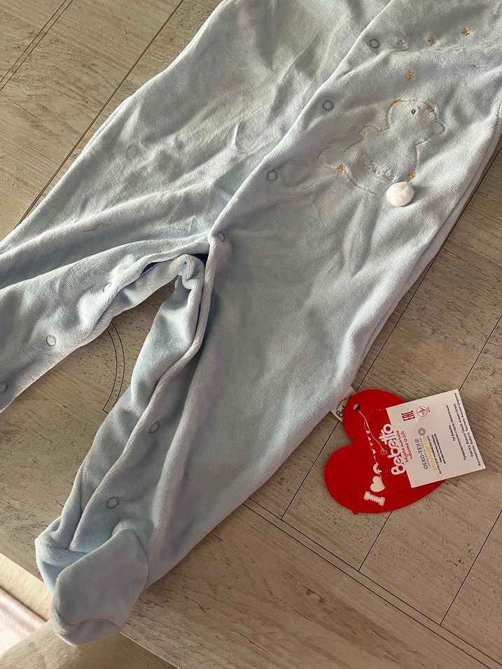 Bebatto Mavi Nakışlı Bebek Hastane Kıyafeti - Görsel 3