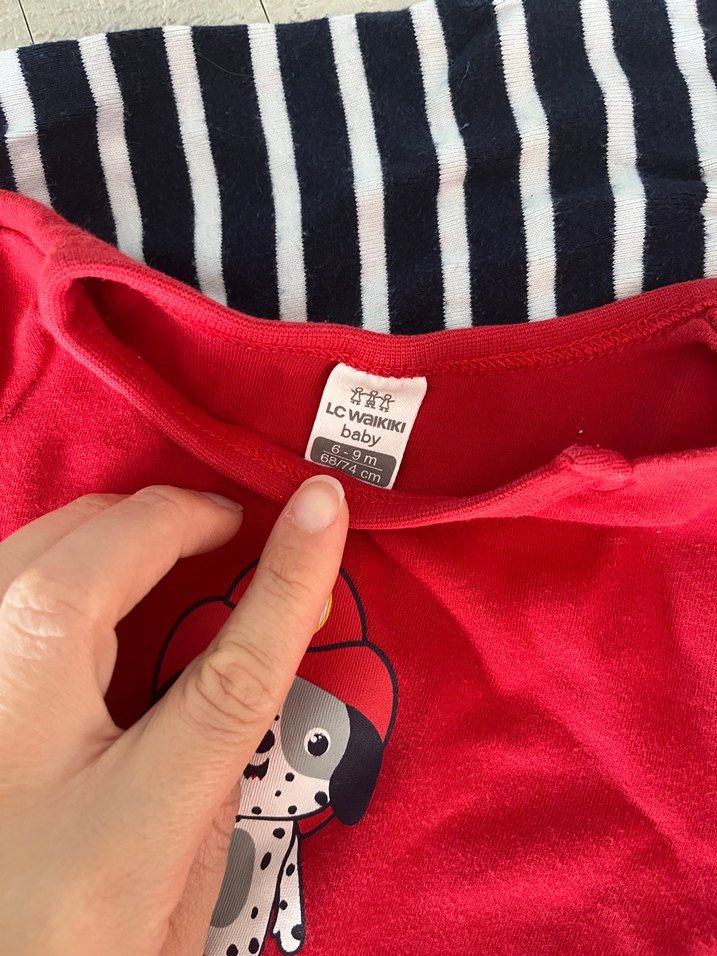 Uzun Kollu Nakışlı Kırmızı Bebek Body - Görsel 2