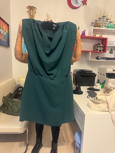 xl Beden yeşil Renk İpekyol elbise