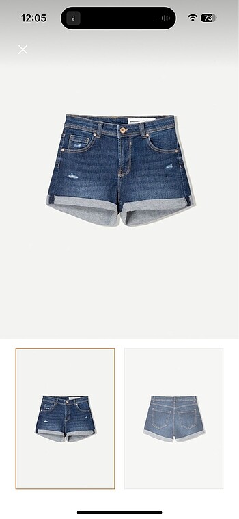Bershka bershka denim katlamalı kot şort