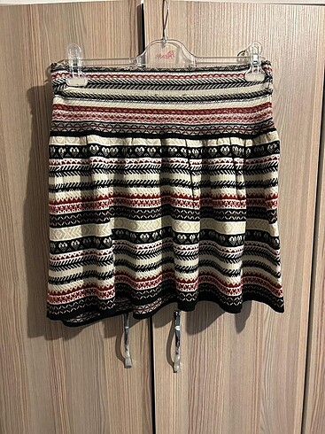 l Beden Koton Kışlık Desenli Dokuma Etek