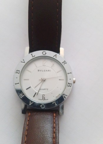Bvlgari Klasik Erkek Saati Kahverengi Deri Kayış