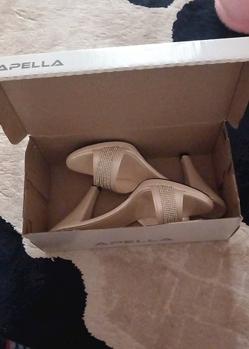 Beyaz Saten Taşlı Stiletto Kadın Terlik - Görsel 6