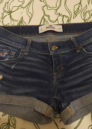 Vintage Hollister Düğmeli Mini Kadın Kot Şort