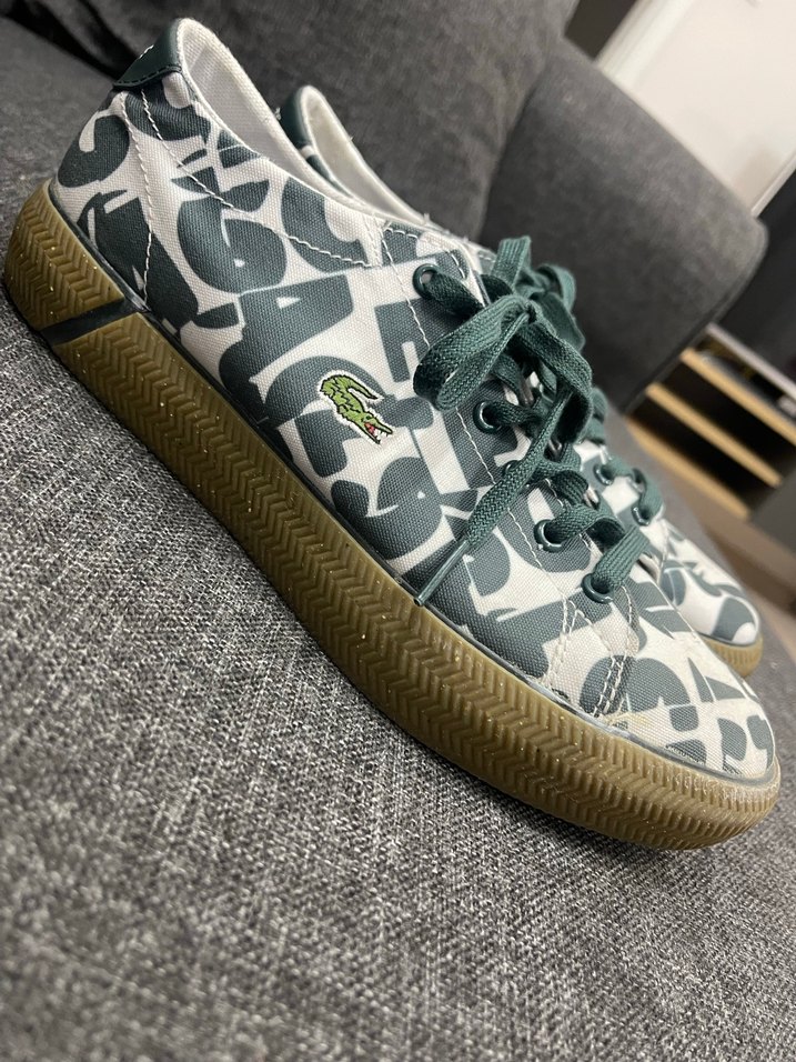 Yeşil Yılan Desenli Bağcıklı Kadın Spor Ayakkabı - Görsel 3