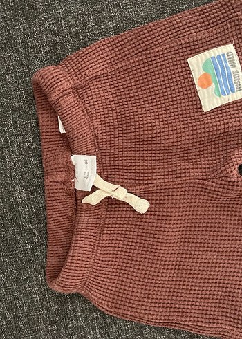 Erkek Çocuk Düğmeli Kahverengi Triko Pantolon - Görsel 2