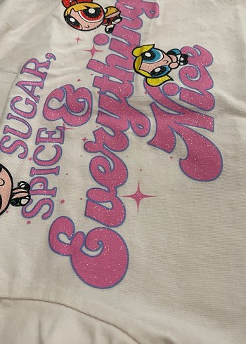 Kız Çocuk Beyaz Pamuklu Kabartmalı Tişört - Görsel 3