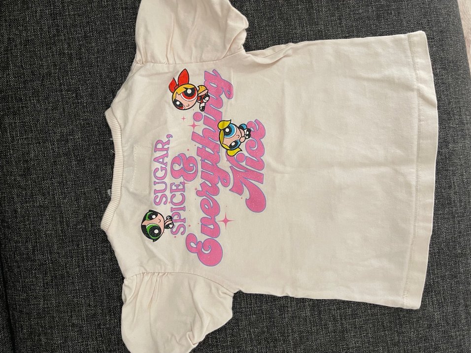 Kız Çocuk Beyaz Pamuklu Kabartmalı Tişört - Görsel 2