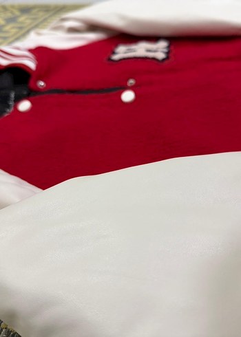 Düğmeli Kırmızı Kadın Spor Ceket - Görsel 3