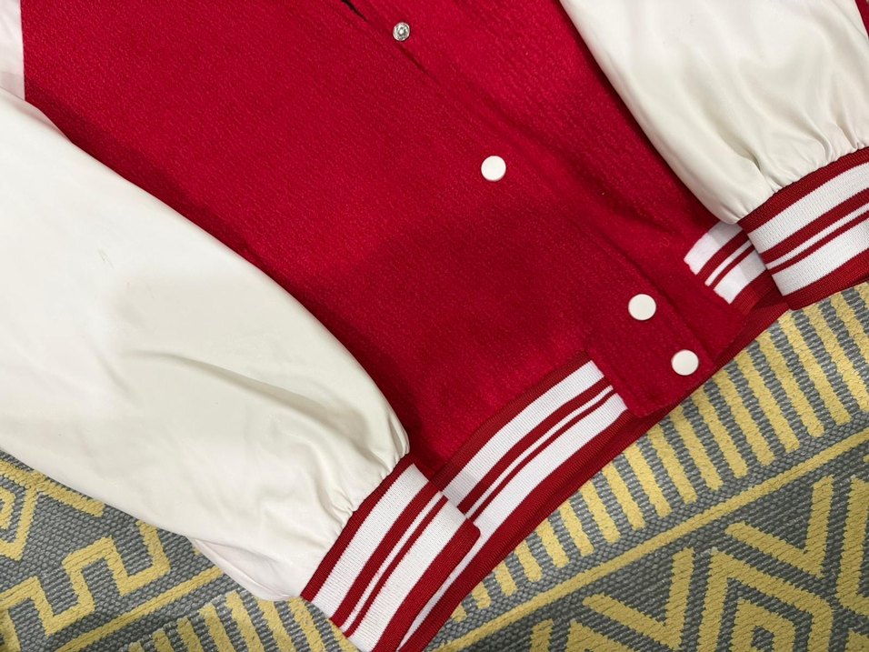 Düğmeli Kırmızı Kadın Spor Ceket - Görsel 4