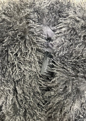 Gri Kürklü Bohem Kadın Kürk Ceket - Görsel 3