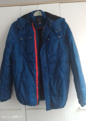 Erkek Çocuk Lacivert Düğmeli Mont - Görsel 2