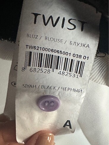 38 Beden mor Renk TWIST Bluz