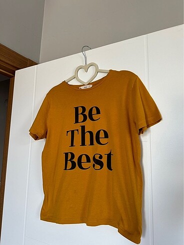 m Beden MANGO - Be the best sloganli t-shirt