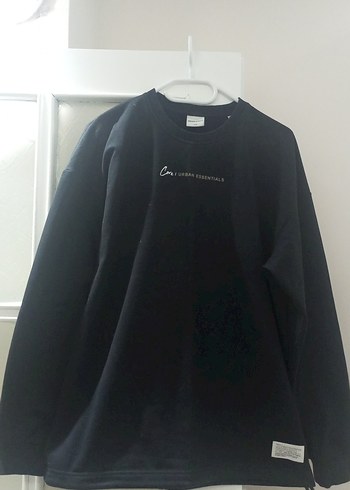 Siyah Baskılı Kadın Sweatshirt