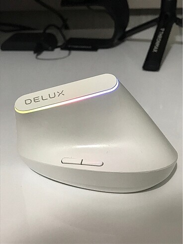 Diğer Delux Ergonomik Dikey Fare-Beyaz(RGB Gökkuşağı)