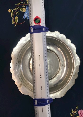 Antika Mertebani ( Kalaylı Bakır Yemek Tabağı) - Görsel 12