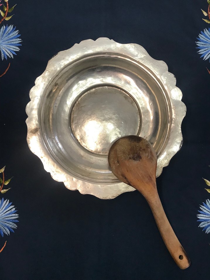 Antika Mertebani ( Kalaylı Bakır Yemek Tabağı) - Görsel 5