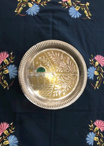 Pirinç Metal Kase,Gülsuyuluk ve Tepsi Takımı - Görsel 4