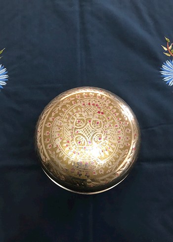 Pirinç Metal Kase,Gülsuyuluk ve Tepsi Takımı - Görsel 3