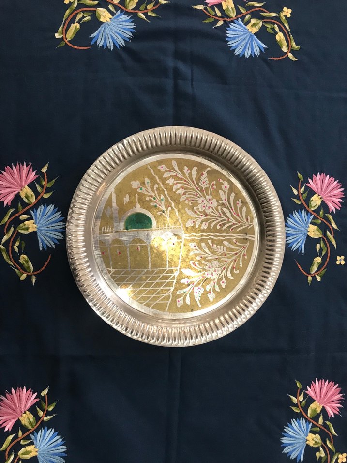 Pirinç Metal Kase,Gülsuyuluk ve Tepsi Takımı - Görsel 4