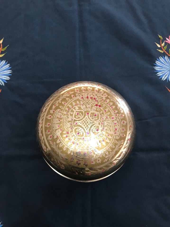 Pirinç Metal Kase,Gülsuyuluk ve Tepsi Takımı - Görsel 3