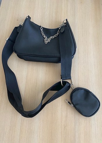 Zincir Detaylı Siyah Kadın Omuz Çantası - Görsel 2