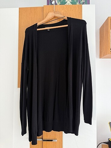 Mango Basic Siyah Uzun Hırka
