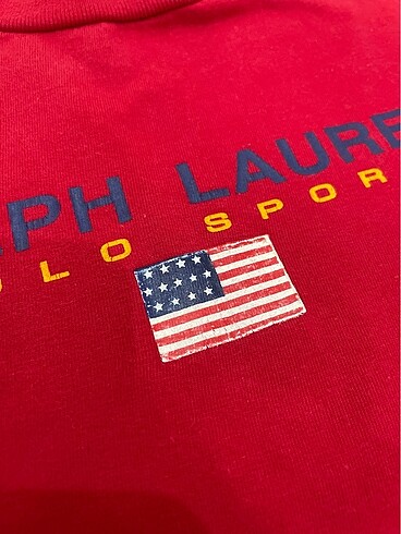 universal Beden kırmızı Renk Ralph Lauren orjinal tişört
