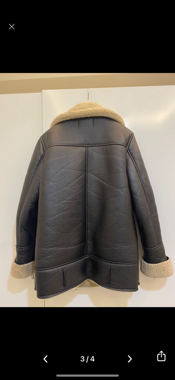 Kahverengi Kürklü Deri Biker Ceket - Görsel 2