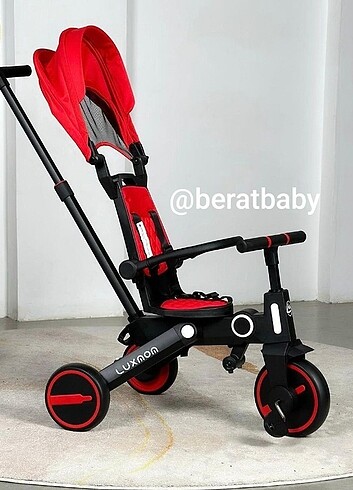 15-36 kg Beden kırmızı Renk Sıfır luxmom çift yönlü çocuk bisikleti katlanır ebeveyn kontrol