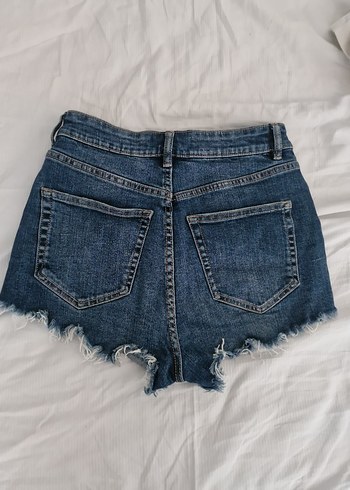 Zara Koyu Mavi Mini Kadın Zara Denim Şort