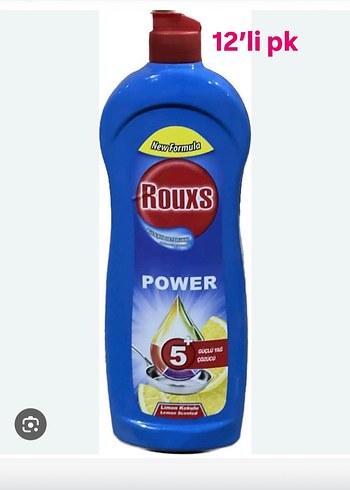 12li Rouxs Power Limon Kokulu bulaşık deterjanı