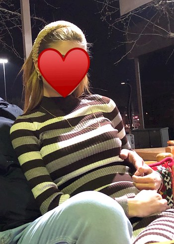 Siyah Zebra Desenli Hamile Midi Elbise - Görsel 2