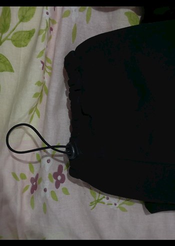 Siyah void yazılı eşofman altı ayarlanbilir paça - Görsel 2