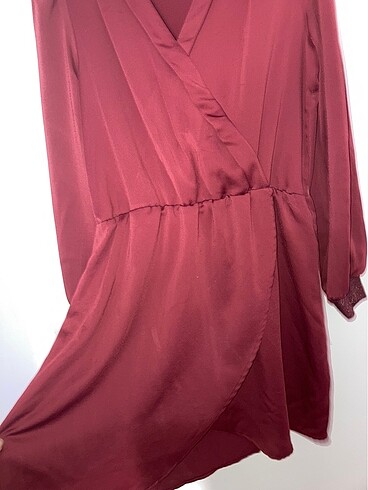 40 Beden bordo Renk Elbise