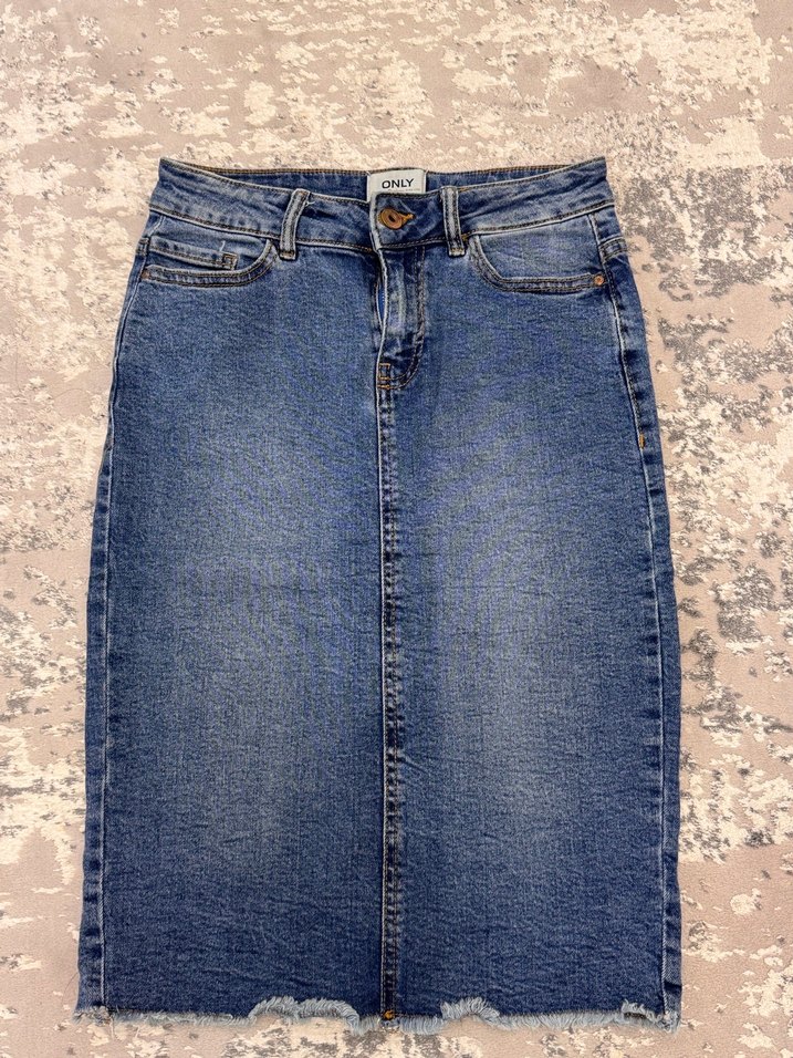 Mavi Kadın Denim Midi Etek - Görsel 2