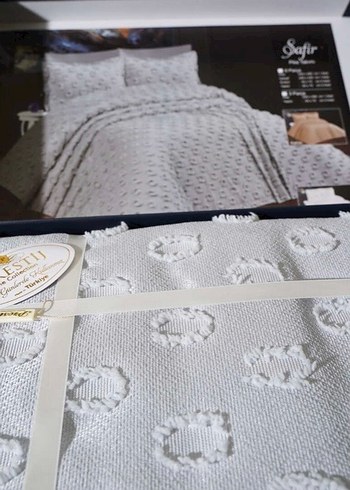 6 parça çift kişilik pike takımı gri - Görsel 2