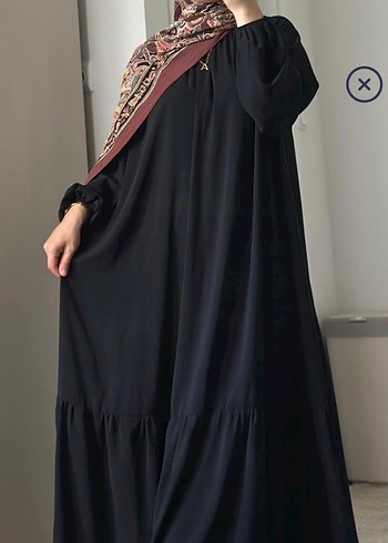 Medine ipeği fırfırlı elbise - Görsel 3