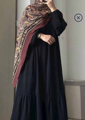 Medine ipeği fırfırlı elbise - Görsel 2