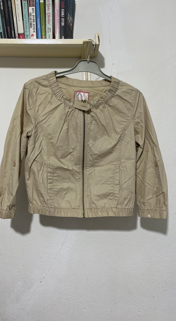 Bej Kadın Fermuarlı Ceket - Görsel 3