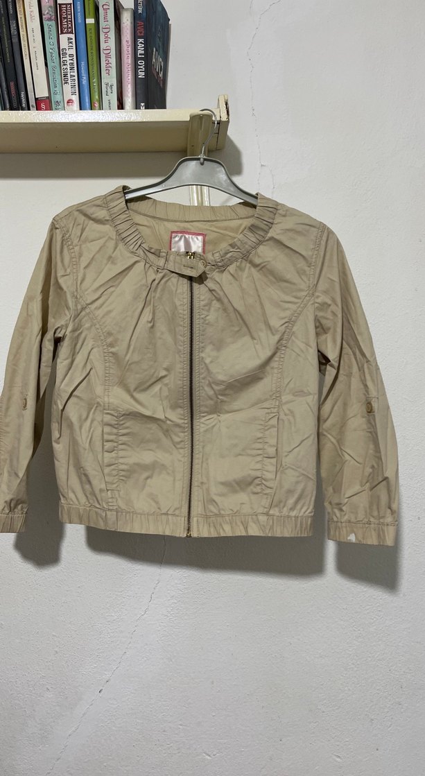 Bej Kadın Fermuarlı Ceket - Görsel 2