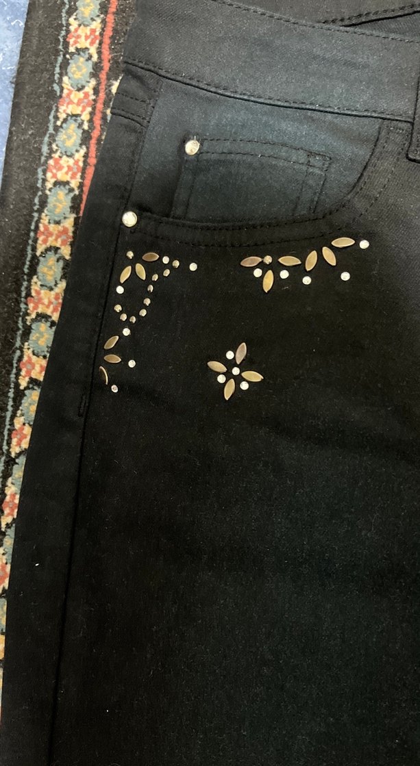 Siyah Kemerli Kadın Denim Pantolon - Görsel 3