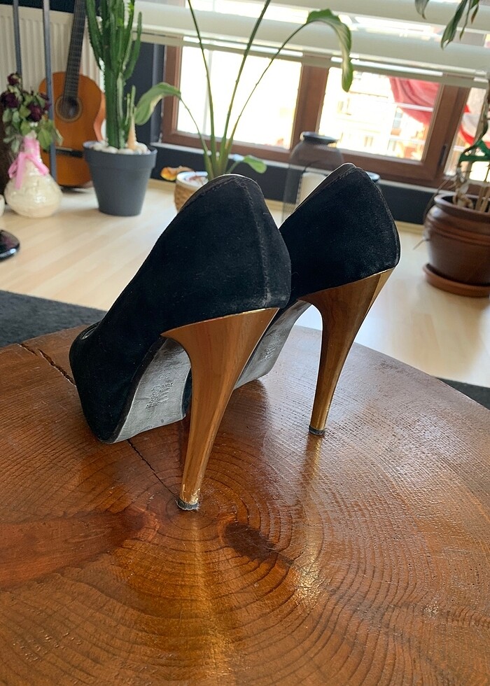 Gold topuk ayakkabı - Görsel 2