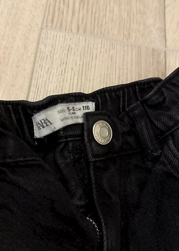 5 Yaş Beden Nakış İşlemeli Siyah Bol Kesim erkek çocuk Kot Pantolon