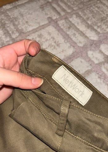 Bej Rahat Kesim Kadın Mini Keten Şort - Görsel 5