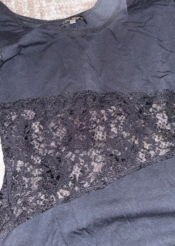 Dantel Detaylı Siyah Gotik Uzun Kollu Bluz - Görsel 4