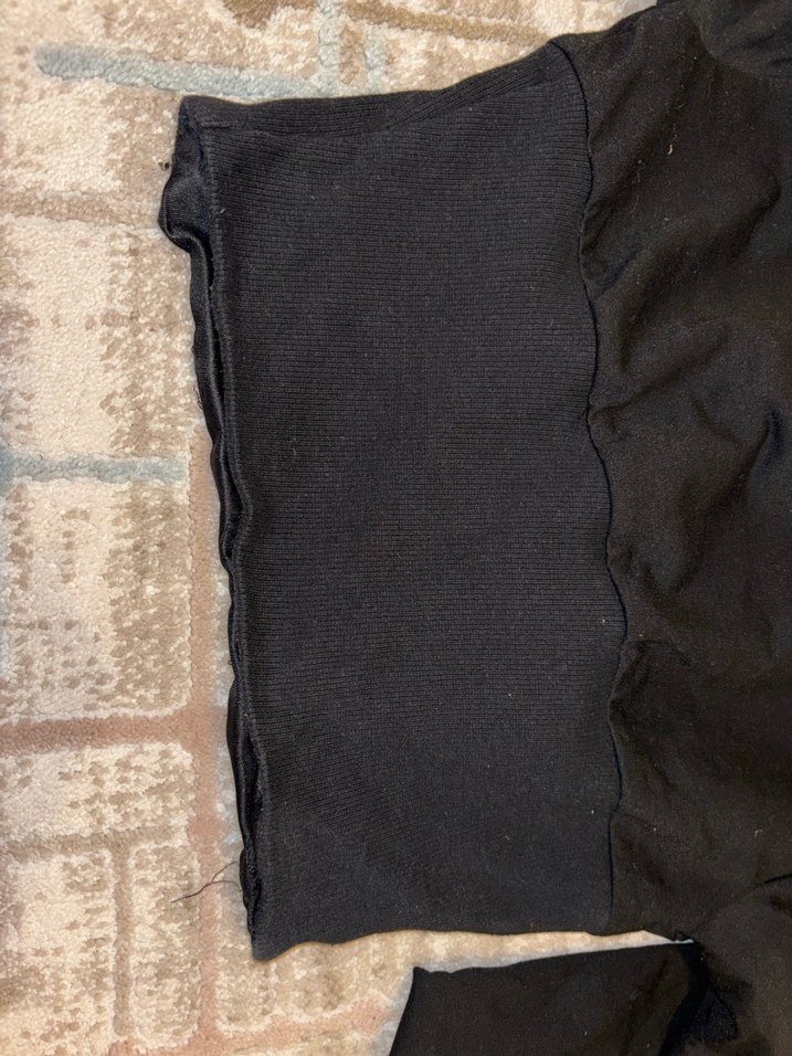 Siyah Yüksek Yakalı Kadın Sweatshirt - Görsel 5