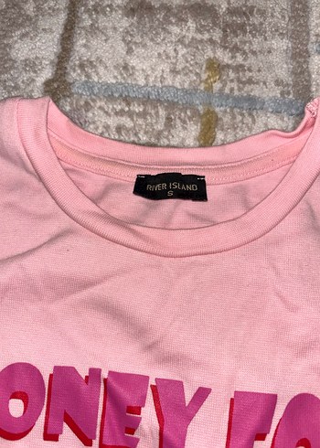 Pembe Payetli Kısa Kollu Kadın Tişört - Görsel 2