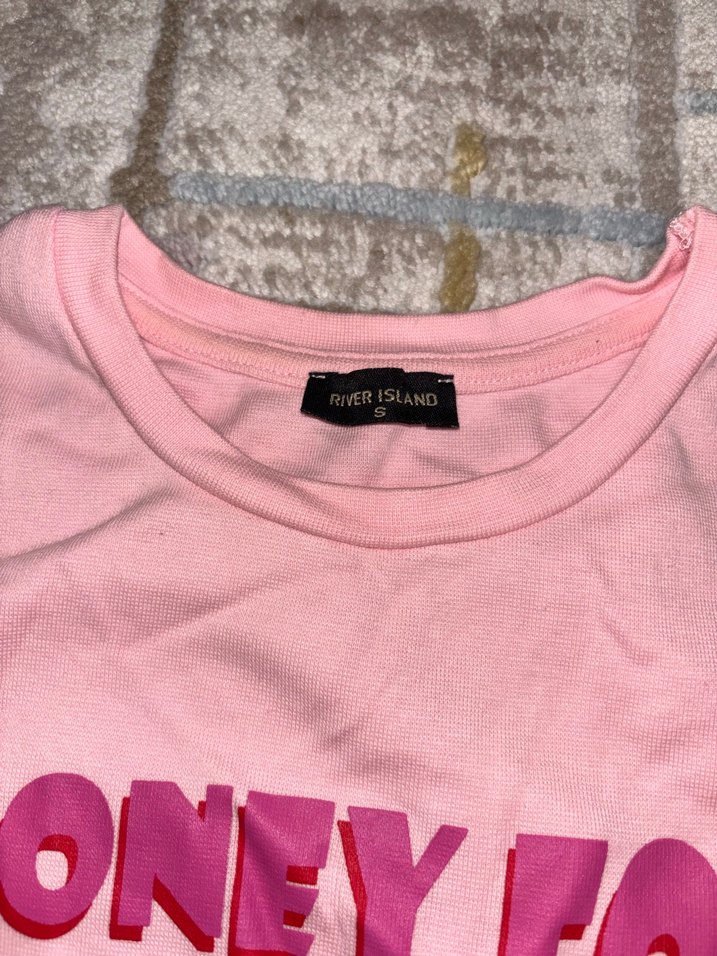 Pembe Payetli Kısa Kollu Kadın Tişört - Görsel 2